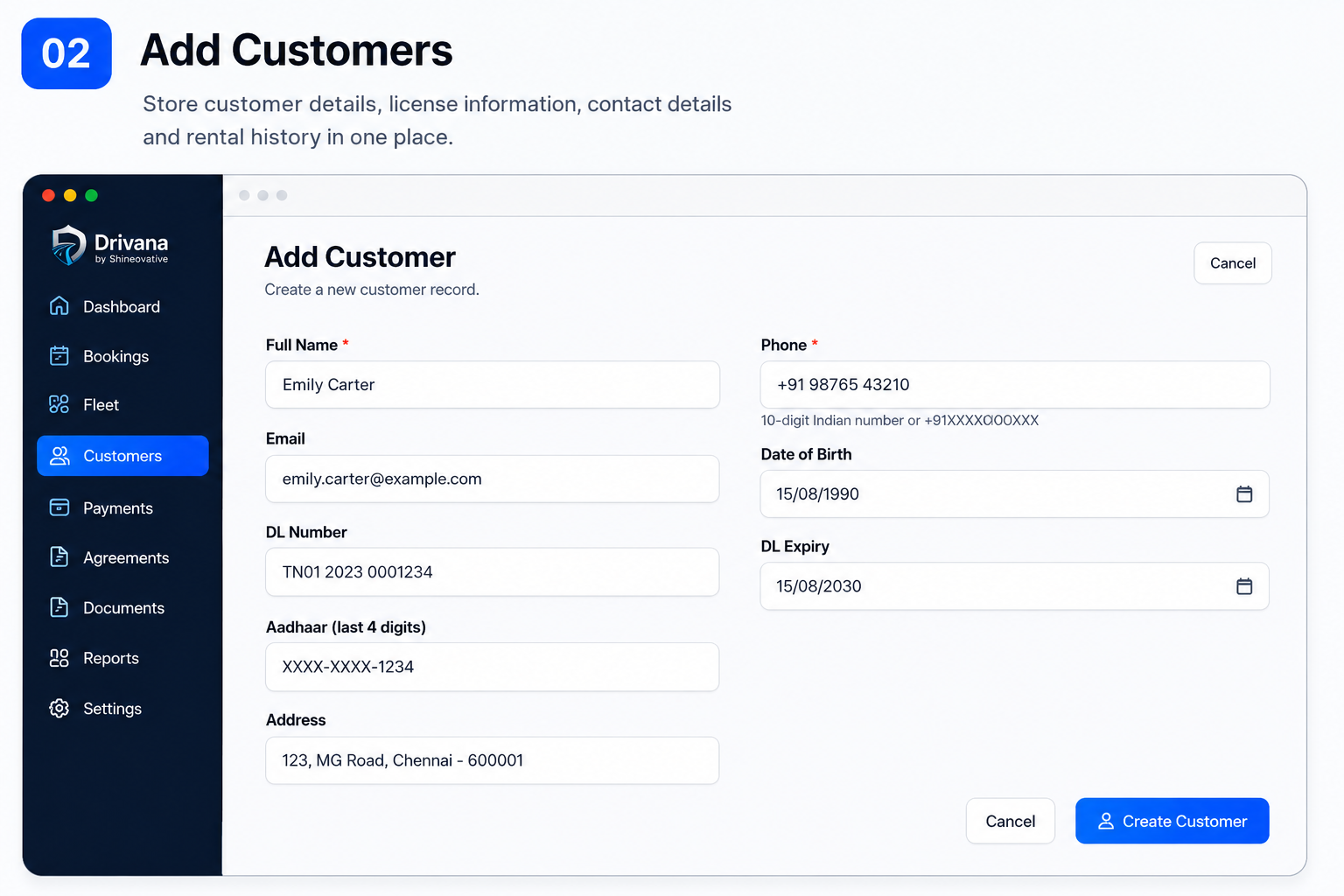 Add Customer Form